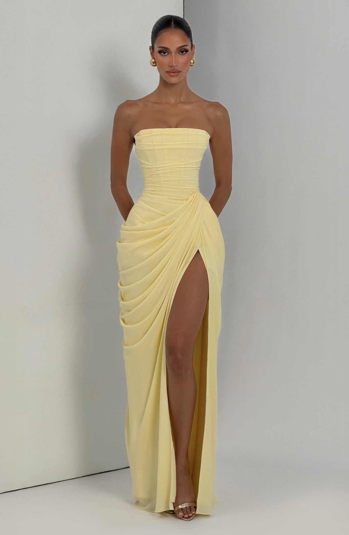 Lola Yellow dress lifestyle