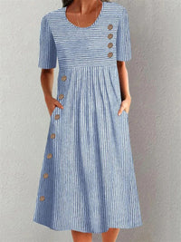 Sorine | Feminine midi dress in cotton blend