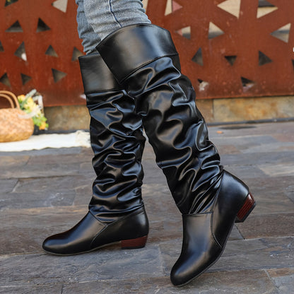 Women's Slouched Knee-High Boots - view 4