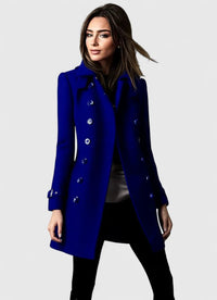 Women's Double-Breasted Notch Lapel Coat, Winter