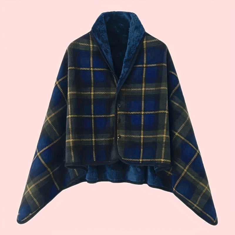 Women's Plaid Scarf, Winter Wrap - view 4