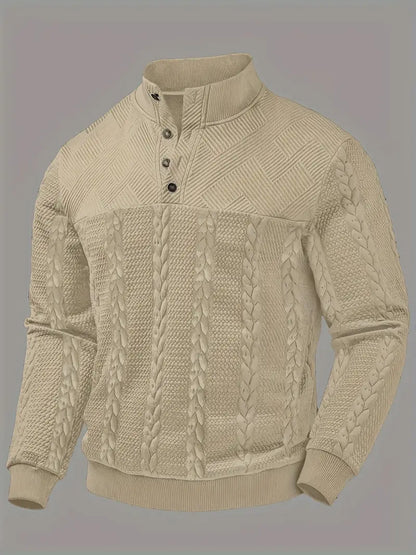 Men's Button Jumper, Knitted Sweater - view 8