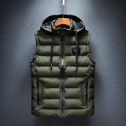 Men's Hooded Puffer Jacket, Quilted Coat - view 3