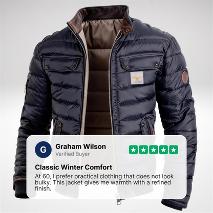 Men's Quilted Puffer Jacket, Padded Coat - view 9
