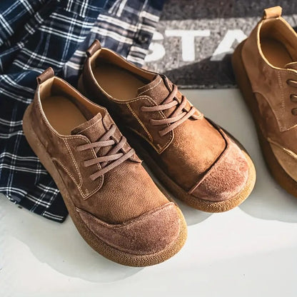 Men's Vintage Suede-Look Shoes, Lace-Up - view 8