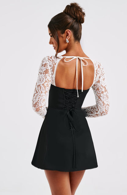 Lizzi | Mini Dress With Lace Sleeves