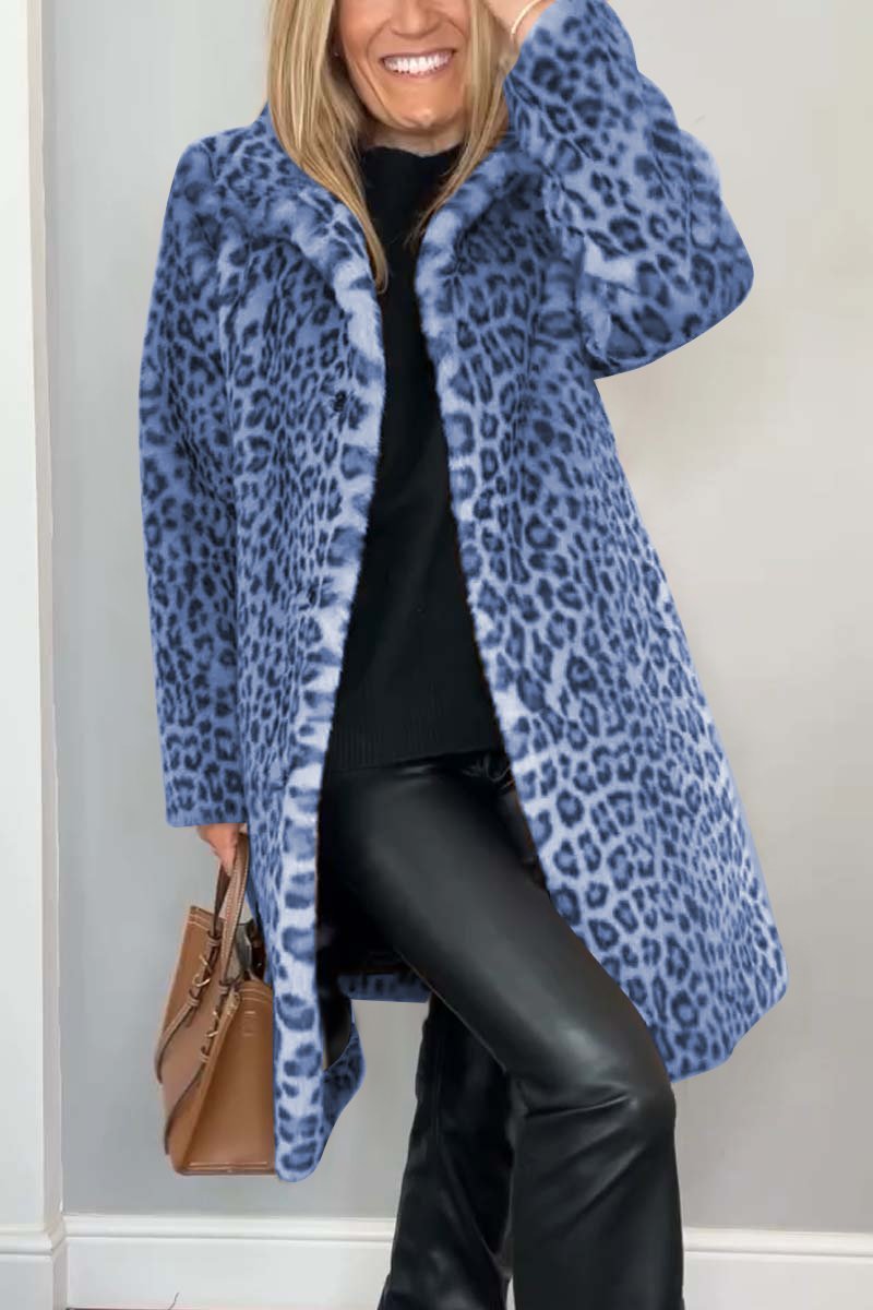 Agnes | Long Leopard Print Coat