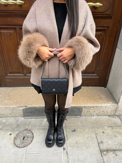 Women's Plush Hooded Coat, Warm Longline Overcoat