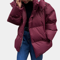 Women's Oversized Quilted Puffer Jacket with Hood