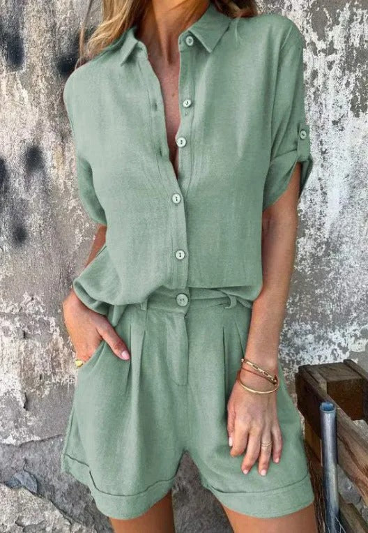 Lumith | Casual Shorts And Shirt Set