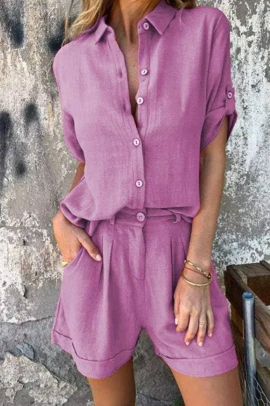 Lumith | Casual Shorts And Shirt Set