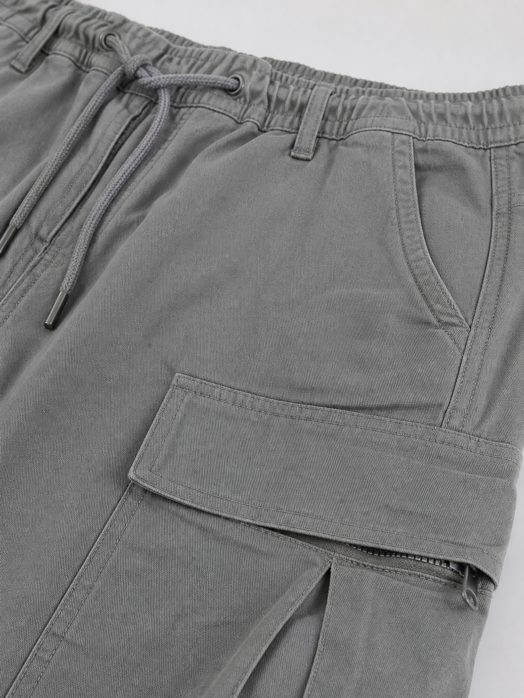Men's Drawstring Cargo Trousers, Casual - view 6