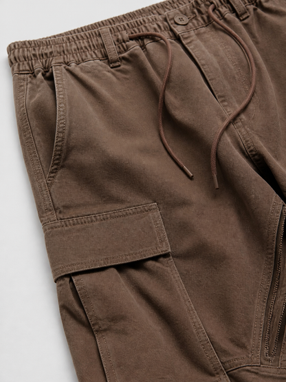 Men's Drawstring Cargo Trousers, Casual - view 7