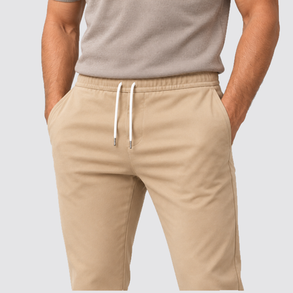 Men's Slim Fit Drawstring Trousers, Casual - view 21