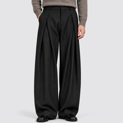 Men's Tailored Wide Leg Trousers, Casual - view 2