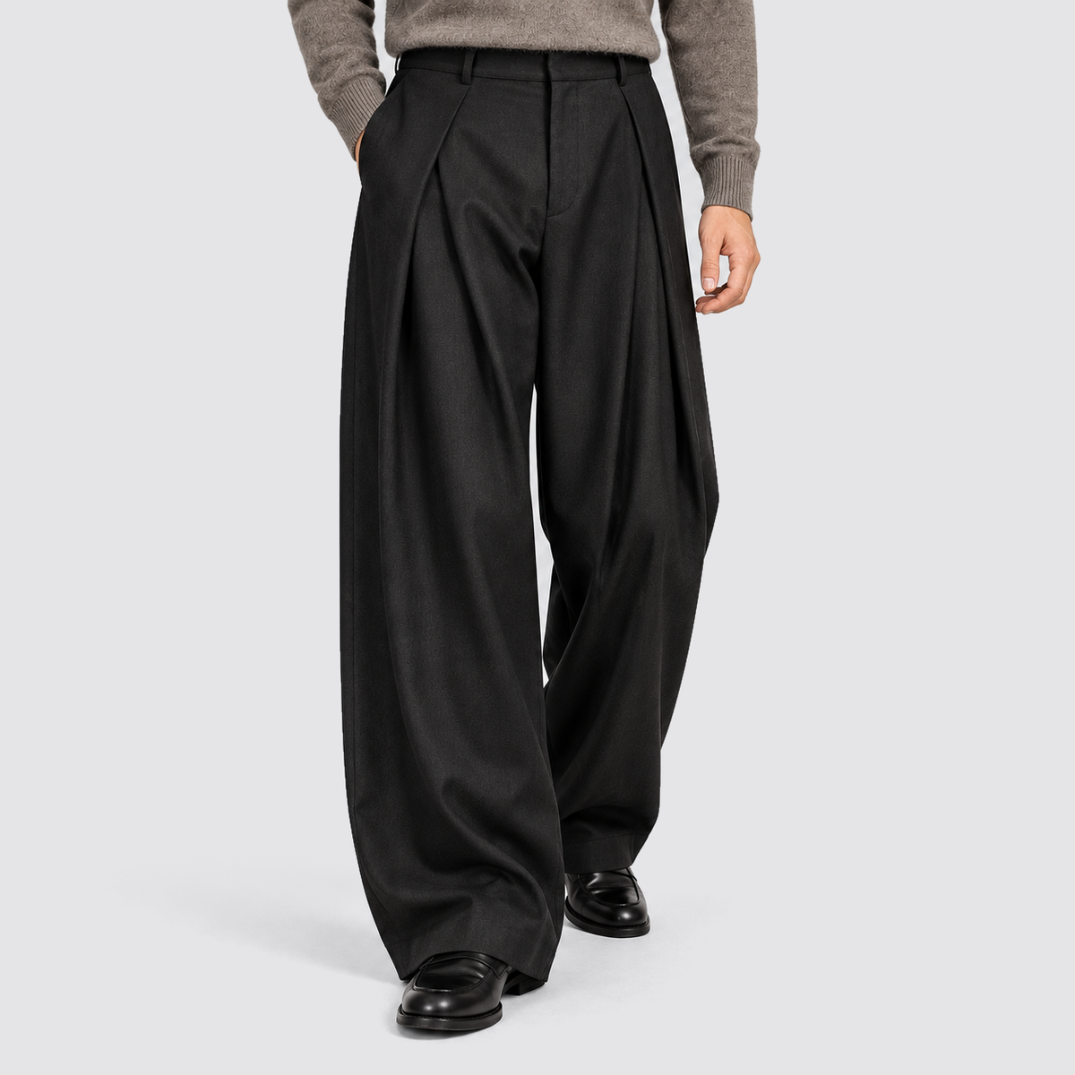 Men's Tailored Wide Leg Trousers, Casual - view 10