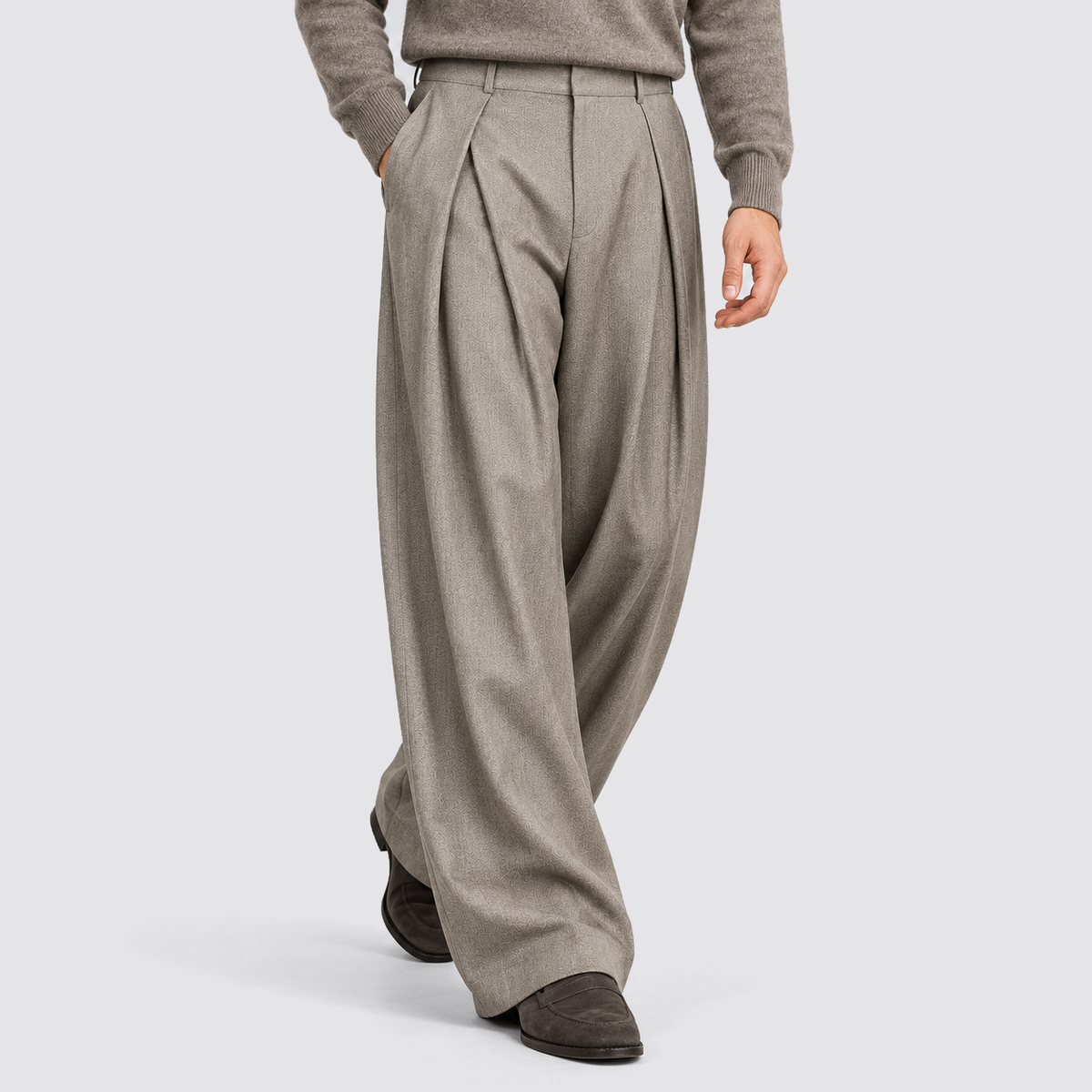 Men's Tailored Wide Leg Trousers, Casual - view 11