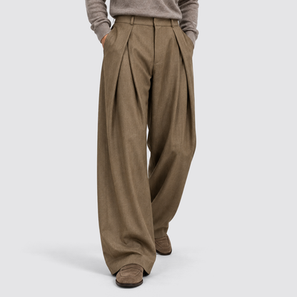 Men's Tailored Wide Leg Trousers, Casual - view 6