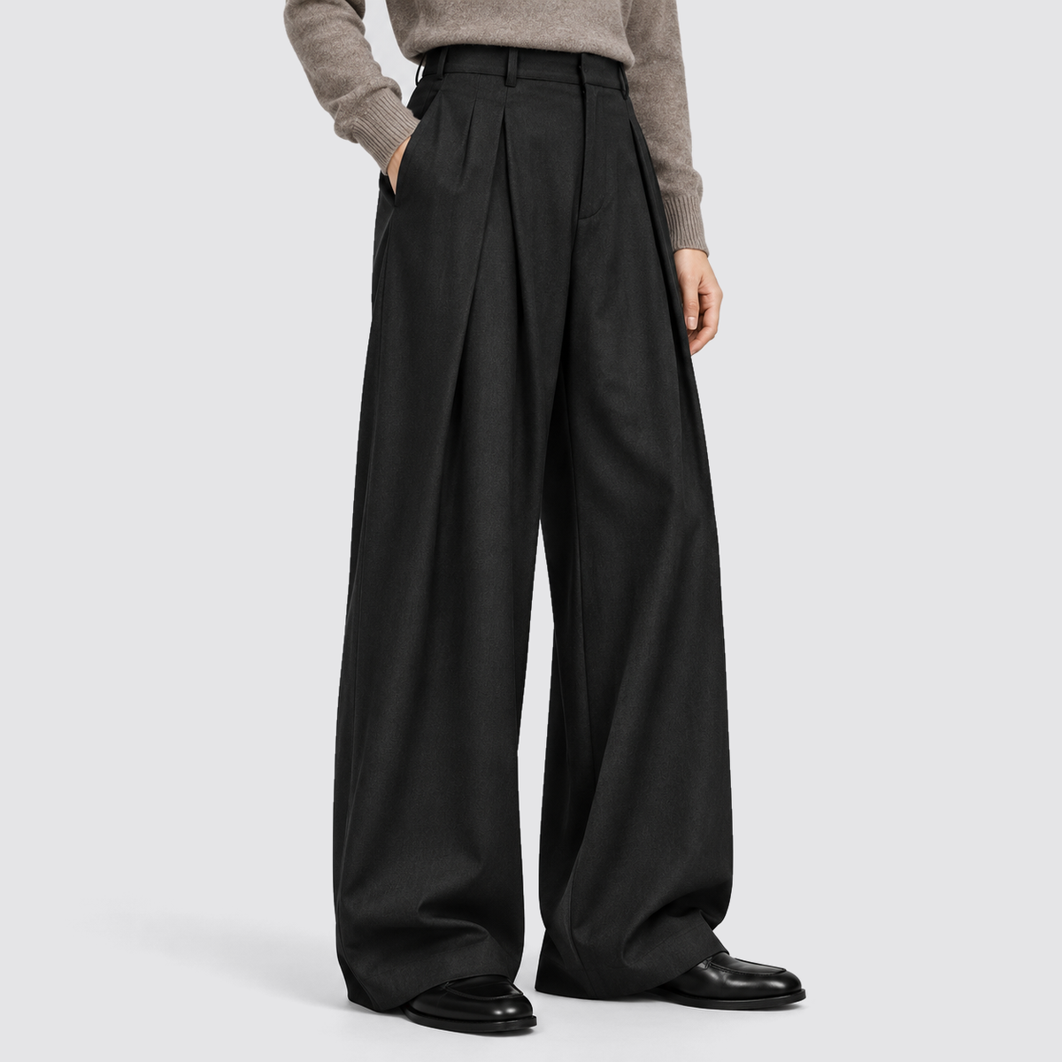 Men's Tailored Wide Leg Trousers, Casual - view 9