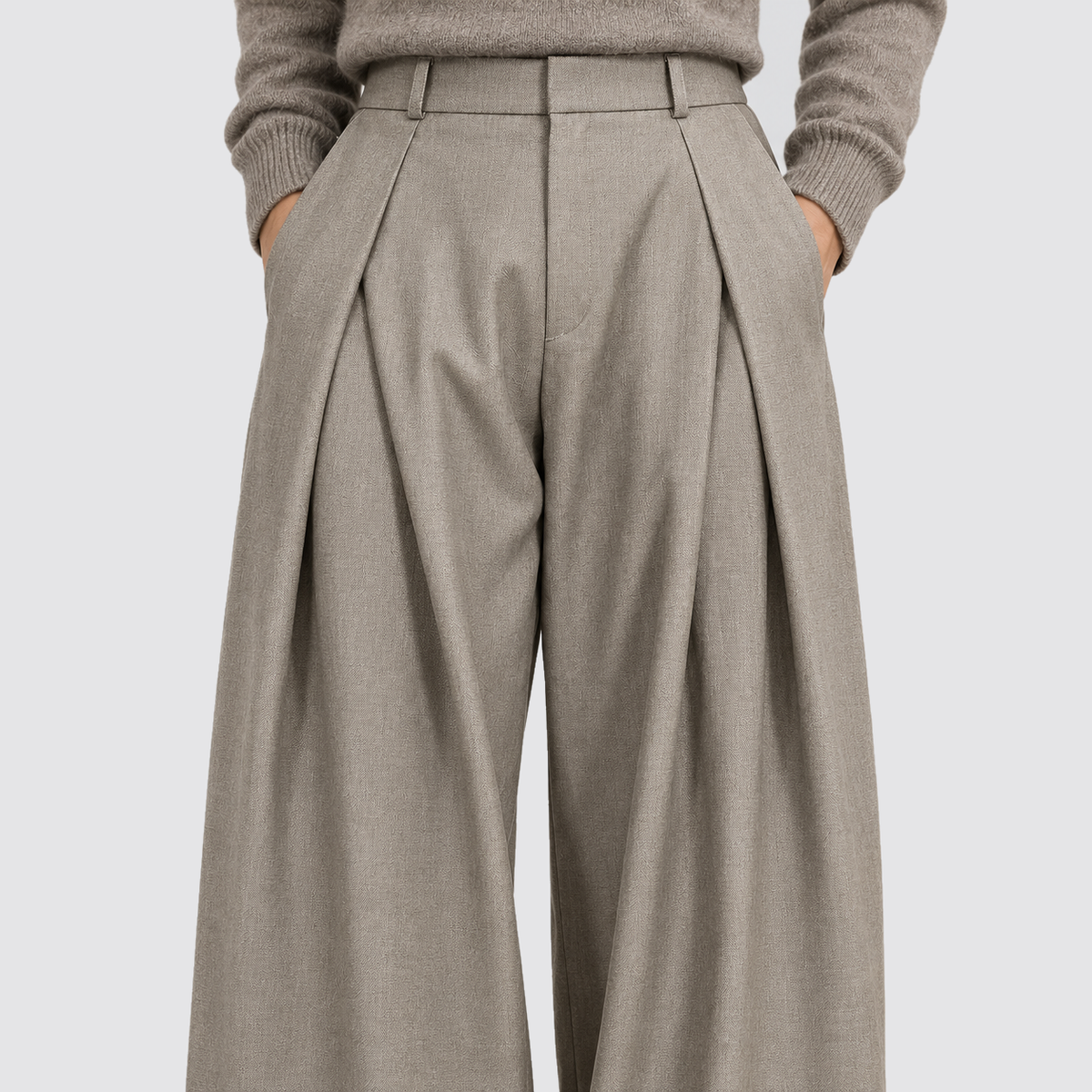 Men's Tailored Wide Leg Trousers, Casual - view 12