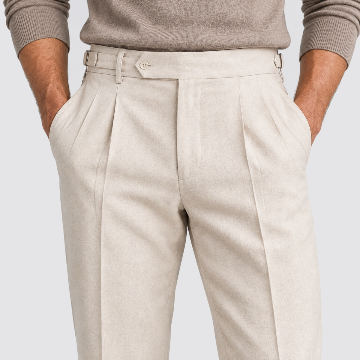 Men's Tailored Fit Trousers, Casual - view 4