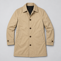Men's Longline Button Coat, Winter