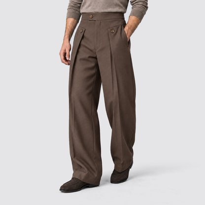 Men's Wide Leg Trousers, Casual - view 5
