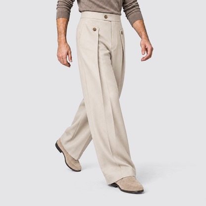 Men's Wide Leg Trousers, Casual - view 12