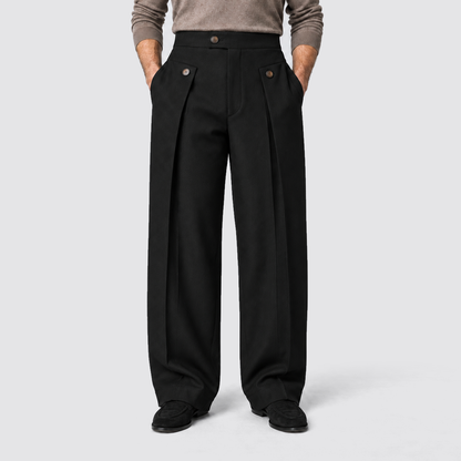 Men's Wide Leg Trousers, Casual - view 8