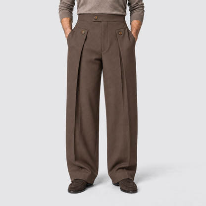 Men's Wide Leg Trousers, Casual - view 17