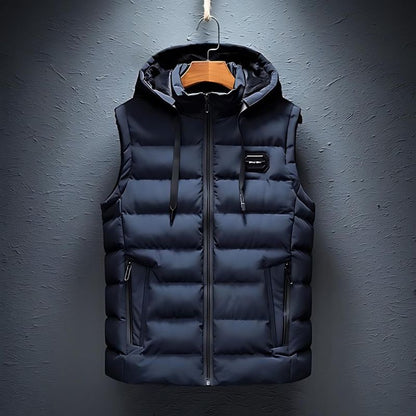 Men's Hooded Puffer Jacket, Quilted Coat - view 2