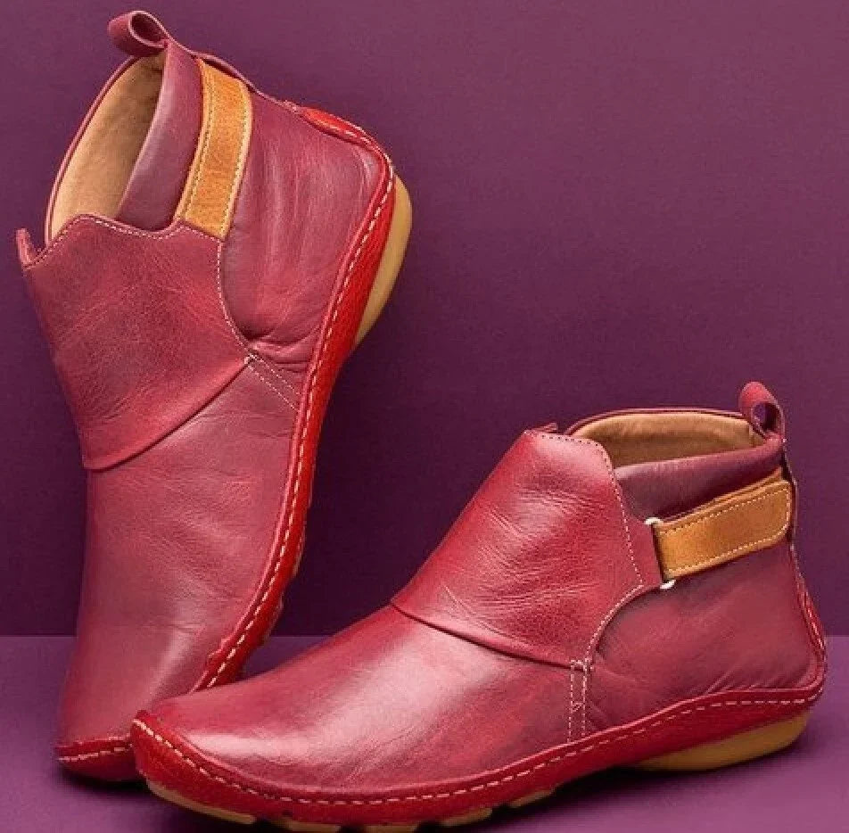 Women's Ankle Boots, Suede-Look Block Heel