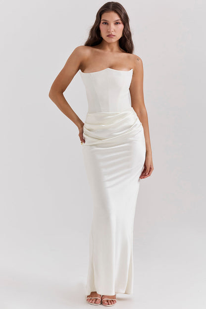 Shayla | Elegant Sleeveless Maxi Dress In Corset Style