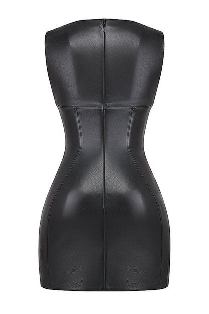 Ona | Leather Mini Dress