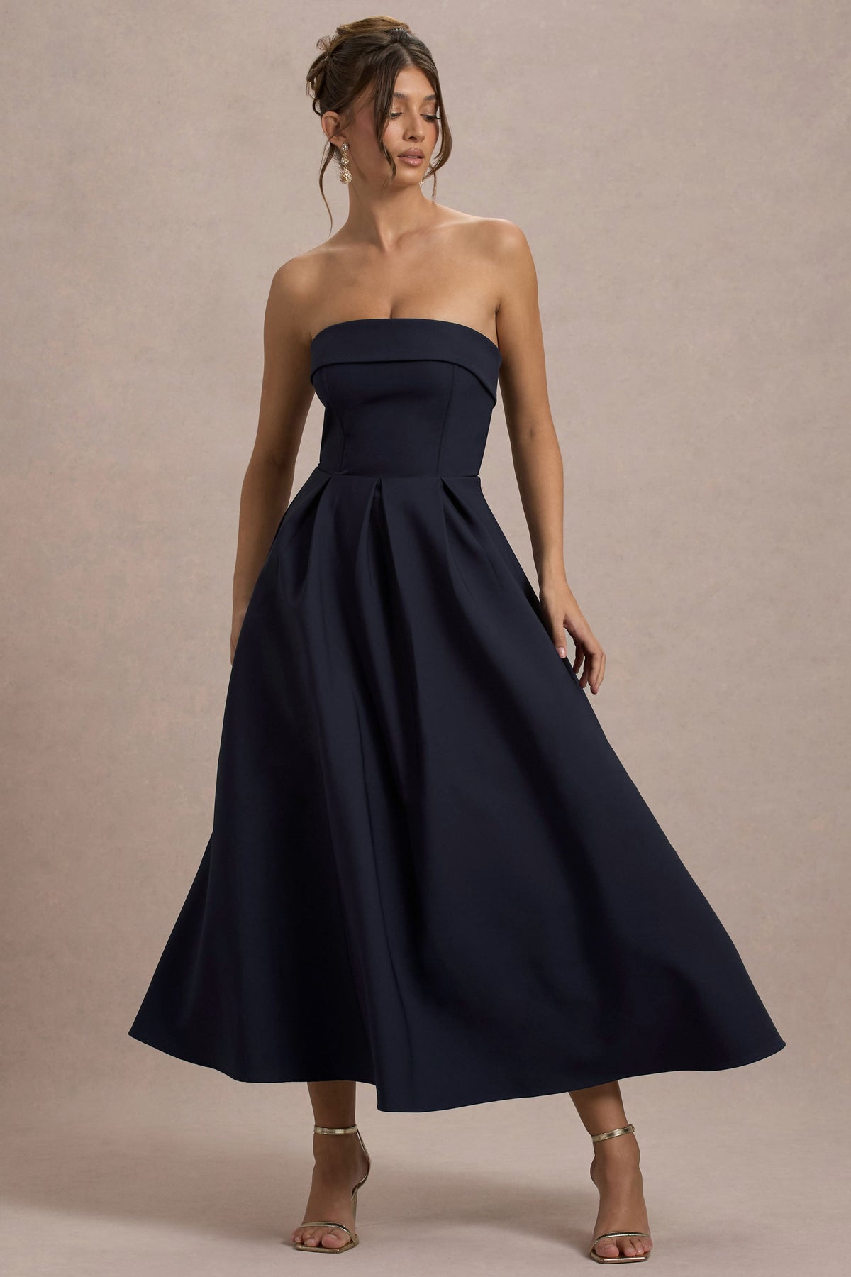 Annalise | Elegant Skater Style Midi Dress