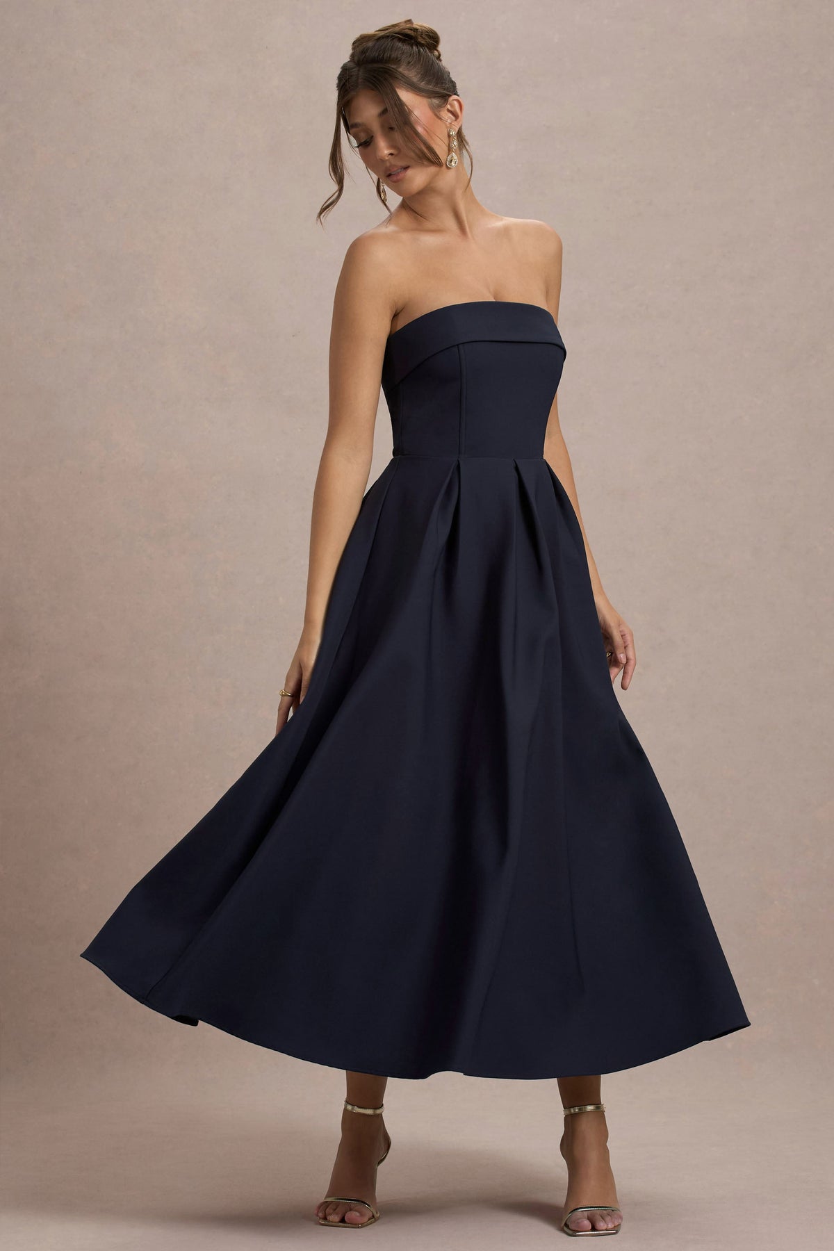 Annalise | Elegant Skater Style Midi Dress