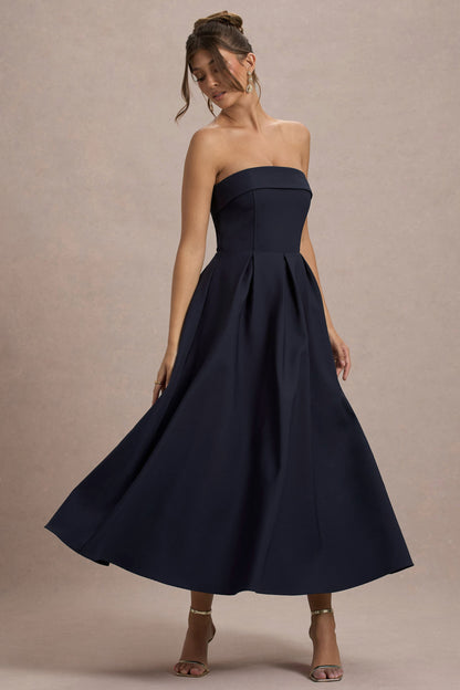 Annalise | Elegant Skater Style Midi Dress