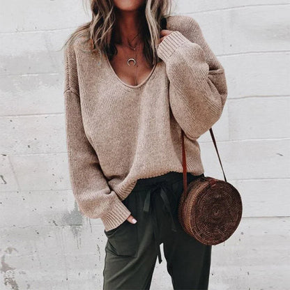 Idone | Oversized V Neck Jumper