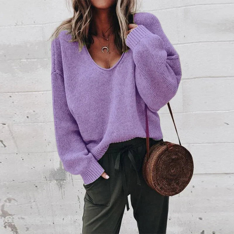 Idone | Oversized V Neck Jumper