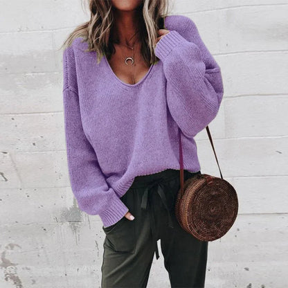 Idone | Oversized V Neck Jumper