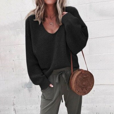 Idone | Oversized V Neck Jumper