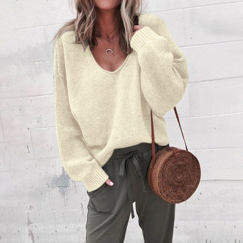 Idone | Oversized V Neck Jumper