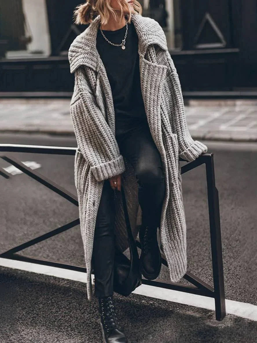 Women's Longline Oversized Cardigan, Knitted