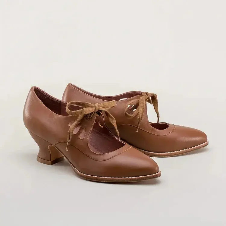 Women's Lace-Up Retro Heels, - view 8