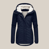 Women's Sherpa Lined Quilted Coat with Hood