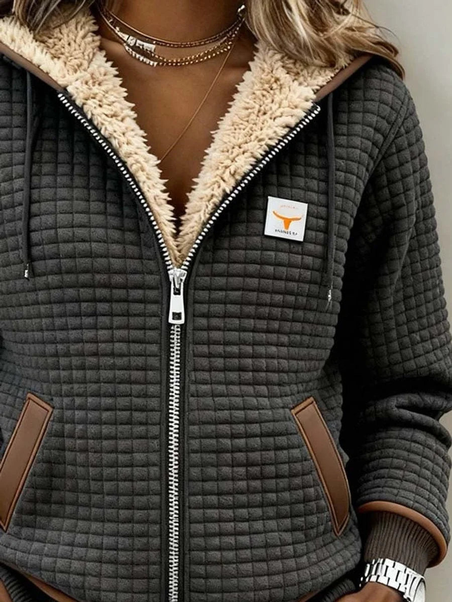 Women's Hooded Quilted Puffer Jacket, Coat - view 2