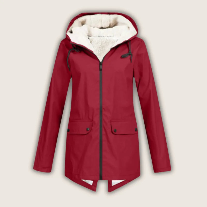Women's Hooded Sherpa Jacket, Zip-Up
