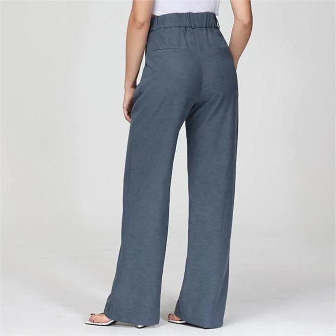 Pantalon ajusté à jambe large